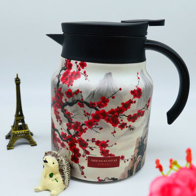 Vintage Floral Pattern Tea Thermos