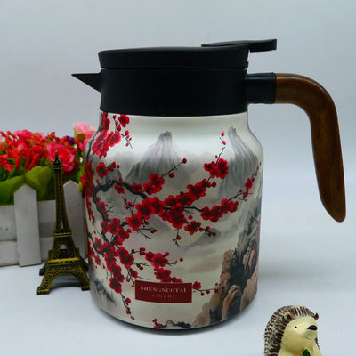 Vintage Floral Pattern Tea Thermos