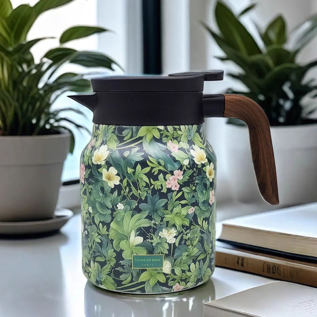 Vintage Floral Pattern Tea Thermos