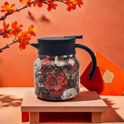 Vintage Floral Pattern Tea Thermos