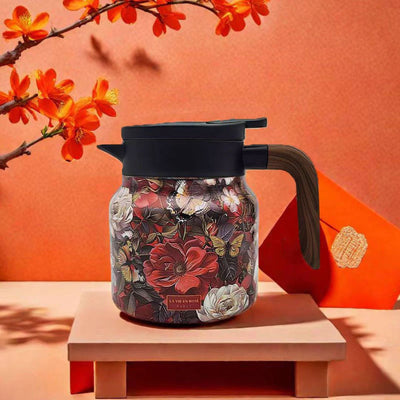 Vintage Floral Pattern Tea Thermos