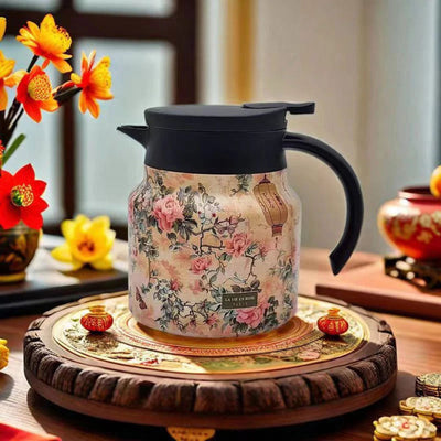 Vintage Floral Pattern Tea Thermos