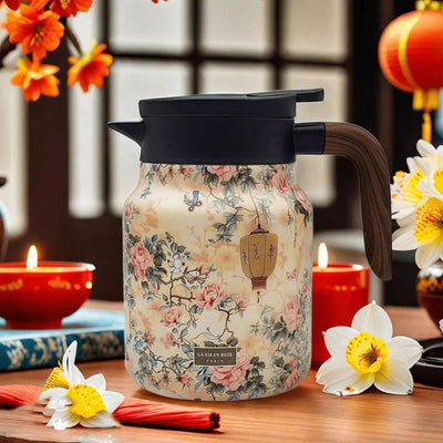Vintage Floral Pattern Tea Thermos