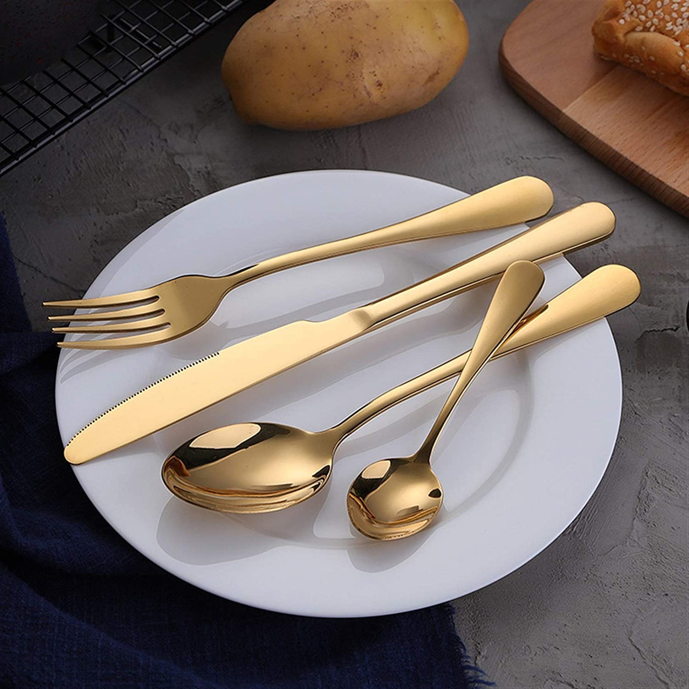 Gold Stainless Steel Cutlery Set