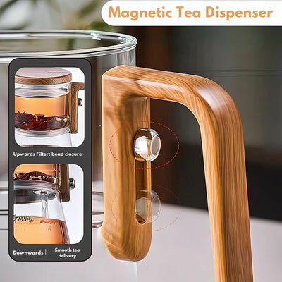 Borosilicate Glass Magnetic Teapot