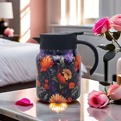 Vintage Floral Pattern Tea Thermos