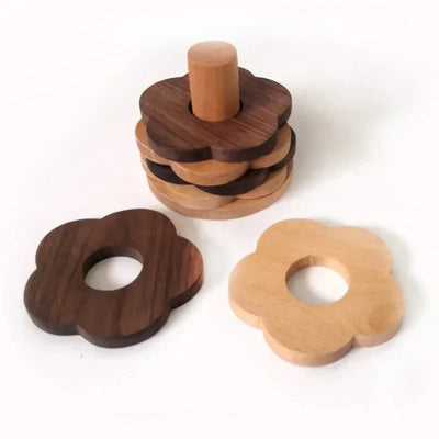 Six Piece Walnut Coaster Set - Eco-Friendly Wood Style